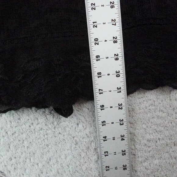 Zara Strappy Embroidered Mini Dress Womens Small Black Floral Black W/ Pockets - Picture 10 of 13